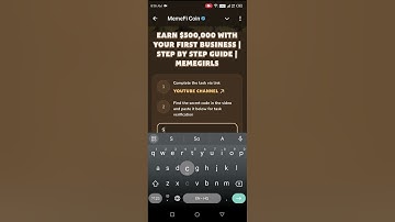 Earn 500,000 with your first business//memefi code// #memefi #airdrop #ytshorts