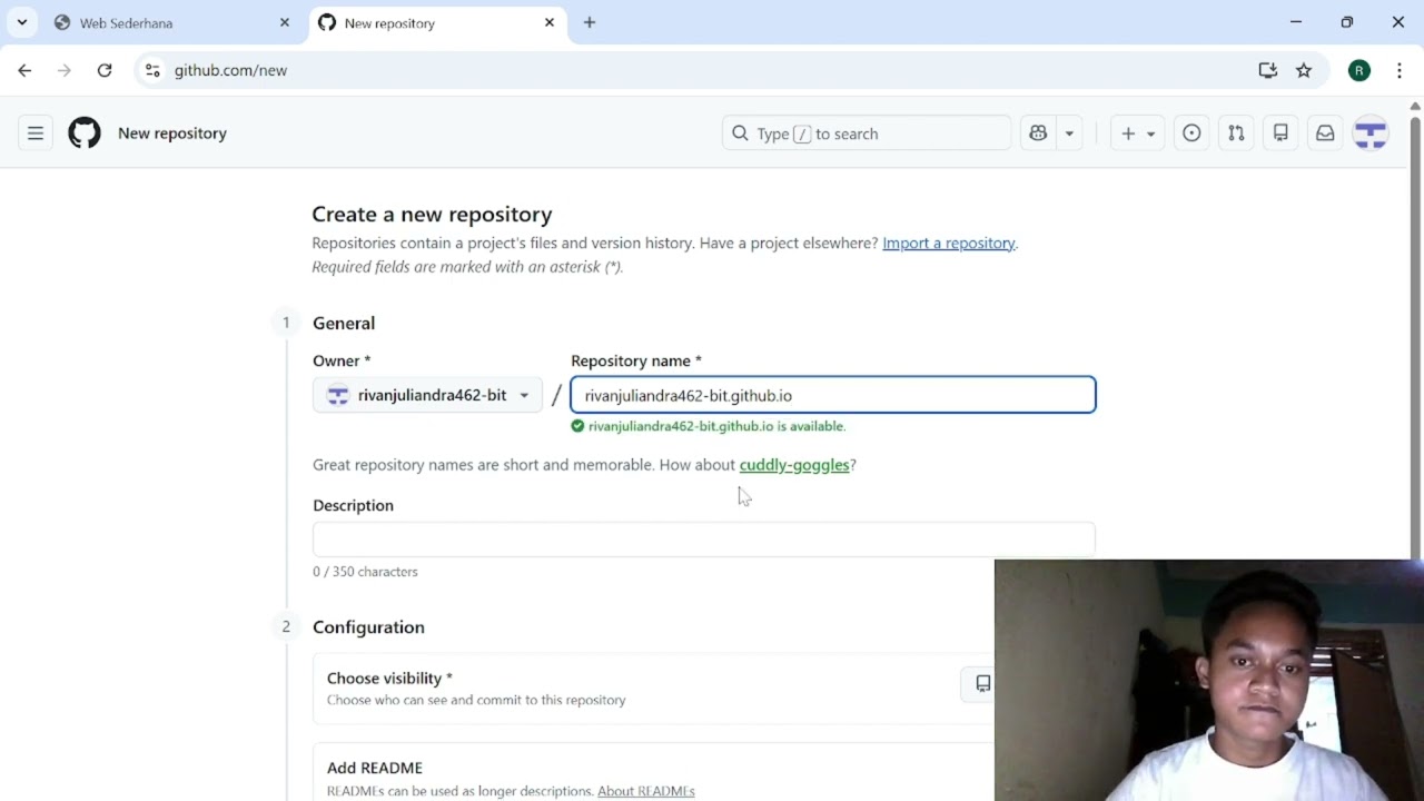 tutorial cara hosting website di github pages/online web portofolio free!!!