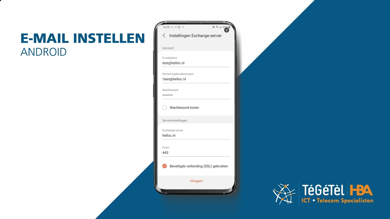 E-mail instellen Android