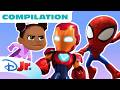 Disney Jr. Heroes to the Rescue Compilation!🚨| Spidey, Iron Man, SuperKitties &amp; Hey AJ! |@disneyjr