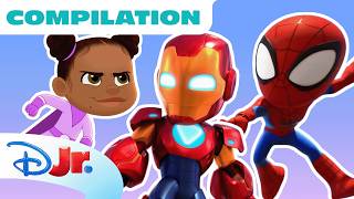 disney jr heroes rescue compilation spidey iron man superkitties