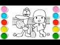 Pocoyo And Pato Cartoon Drawing, Painting &amp; Coloring For Kids and Toddlers_ Child Art