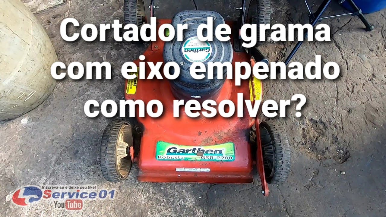 #cortadordegramadletrico #eletrico  Cortador de grama Garthen com eixo empenado e não liga