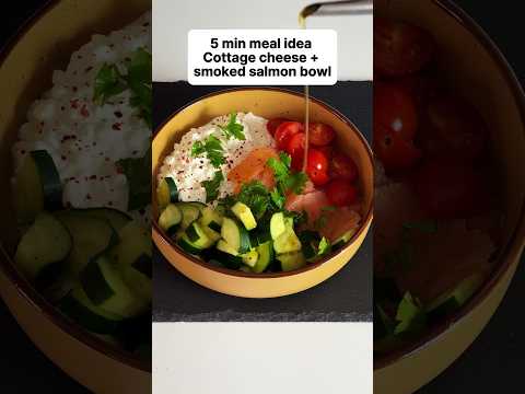 This 5-minute bowl is a cheat code for protein #highprotein #salmonbowl #shorts