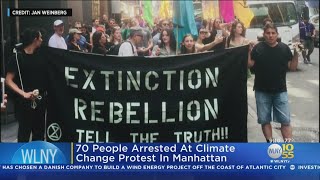 70 People Arrested At Climate Change Protest In Manhattan