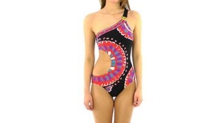 Trina Turk Yukateca One Shoulder One Piece | SwimOutlet.com
