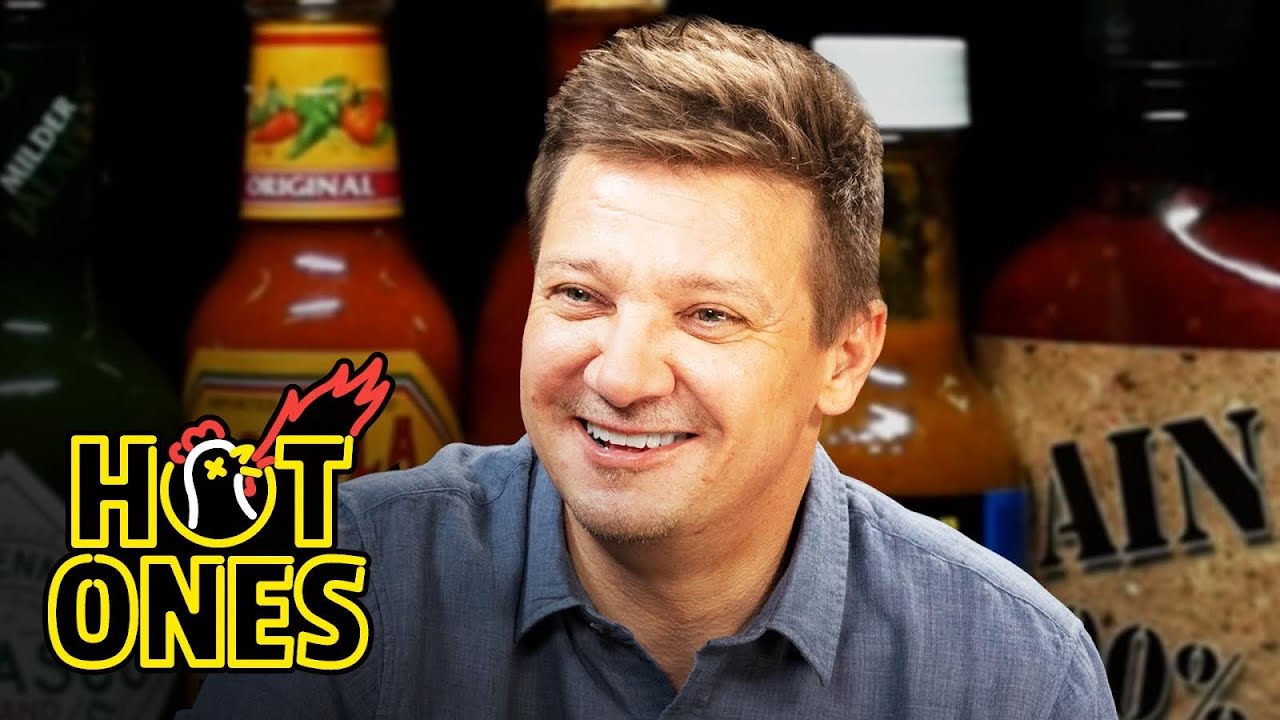 Jeremy Renner Goes Blind in One Eye While Eating Spicy Wings | Hot Ones | First We Feast