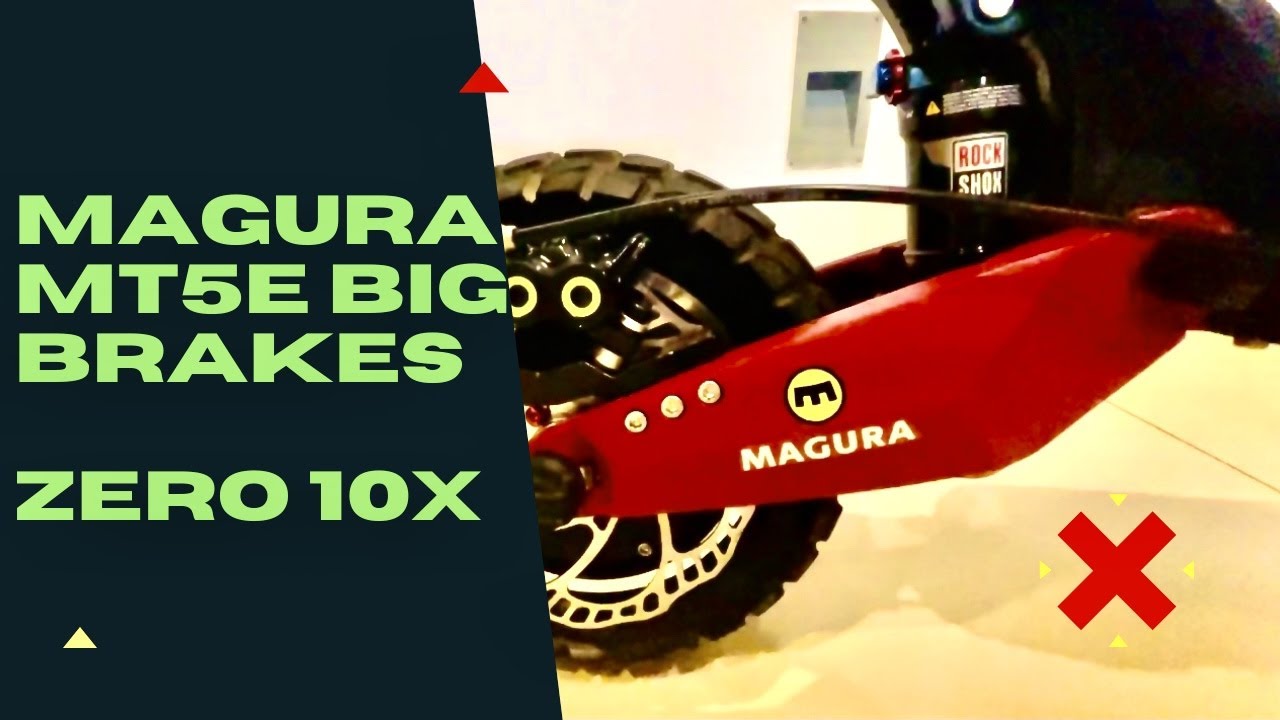 Zero 10x scooter Magura MT5e hydraulic brakes & 160mm rotors YouTube