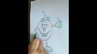 Food How to draw Tomato By Easy steps @draw with Oumayah  رسم بندورة بالخطوات