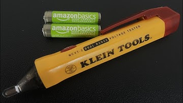 How to change the batteries Klein NCVT-2 NCVT1P Dual Range Voltage Tester - EASY DIY