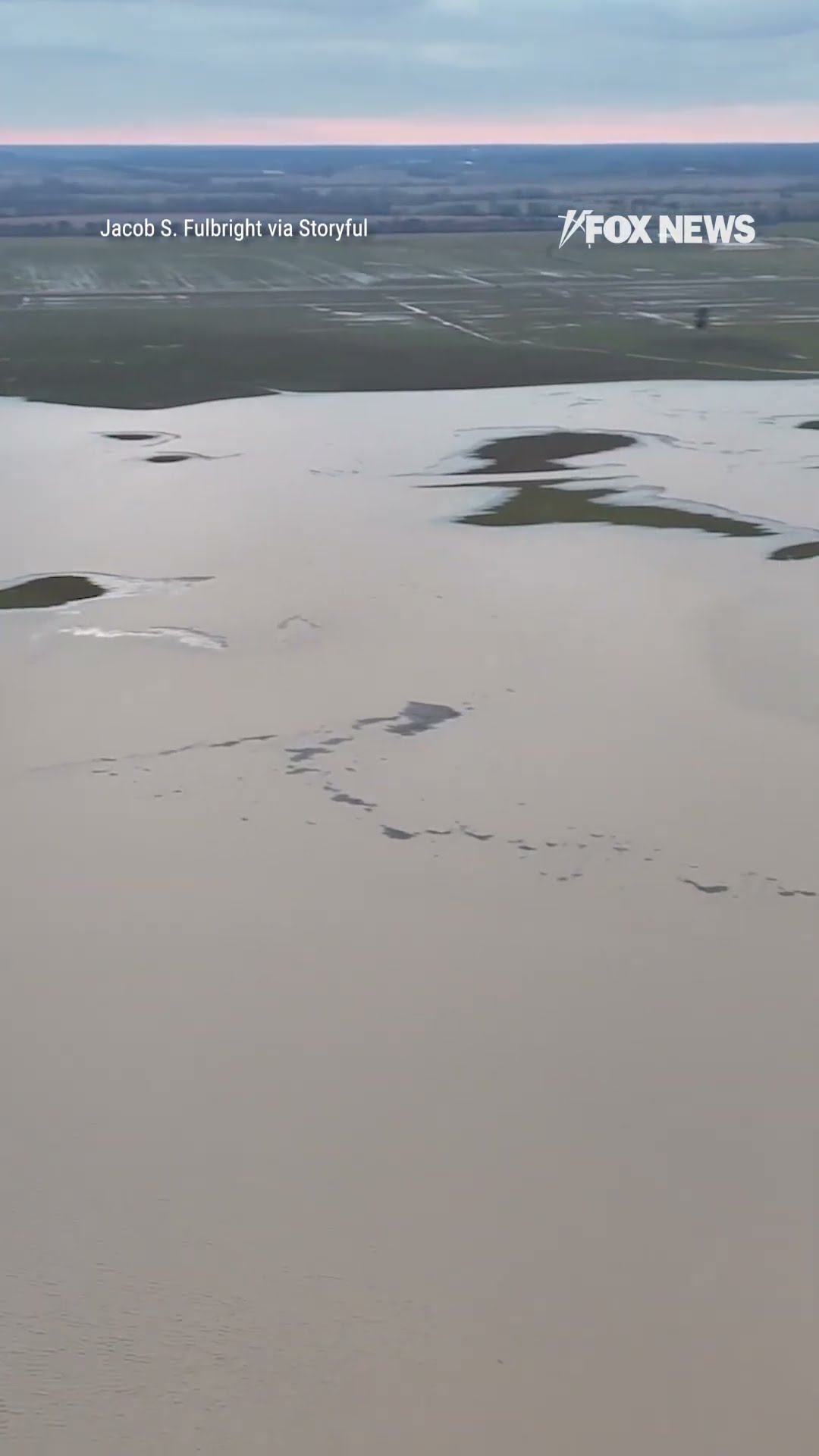 Drone footage shows major flood after levee in Tennessee breaks