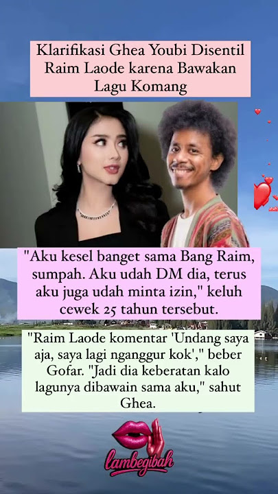 Klarifikasi Ghea Youbi Disentil Raim Laode Karena Bawakan Lagu Komang #viralvideo #shorts #fyp