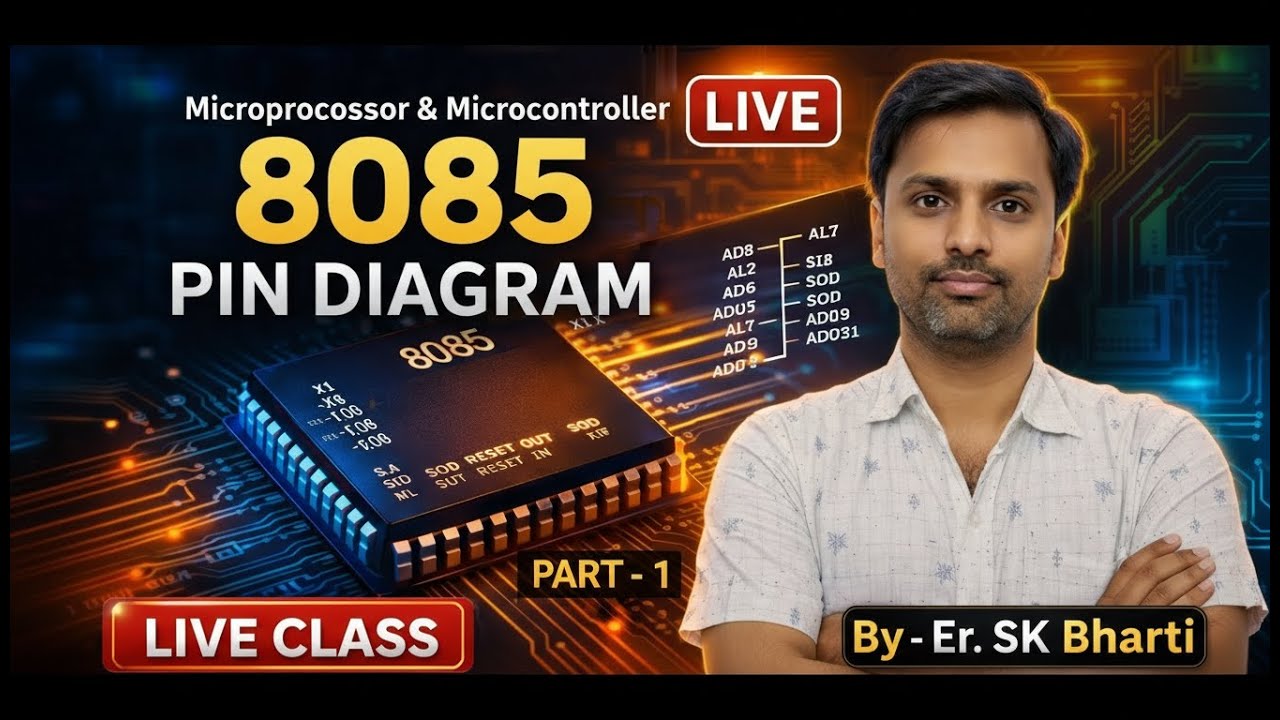8085 Pin Diagram | Microprocessor & Microcontroller | Live Class Part-1 | Diploma | SBTE Bihar
