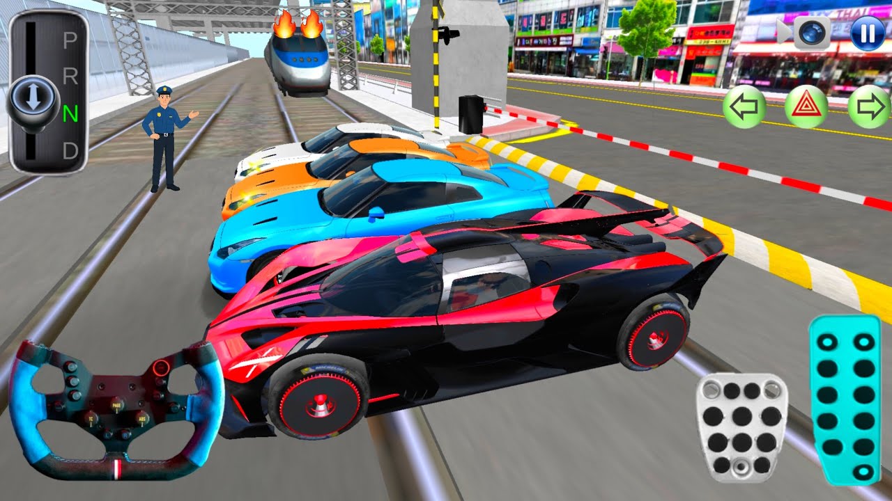 New Super Car's VS Bullet Train In Real Line Crash💥| 3D driving class-2026 Android Gameplay#CarGame.