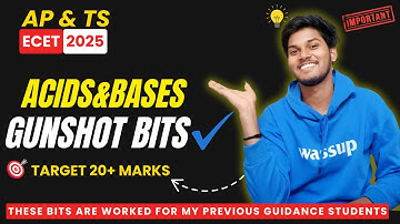 Acids and Bases Expected Bits For ECET | #apecet2025 #tsecet2025 #askabhinow  @apecet2025 ​
