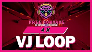 FREE FOOTAGE VJ LOOP RED TRIANGLE NEON TUNNEL | FREE DOWNLOAD | License No Copyright
