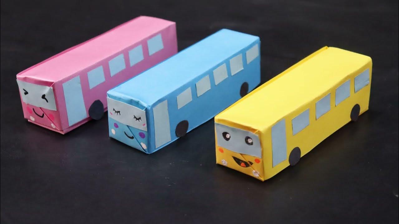 DIY How To Make Bus From Papers Budget Friendly Paper Toys For Kids