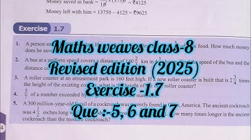 maths weaves class 8 exercise 1.7| class 8  maths | chapter 1 class 8| Rational numbers ex1.7