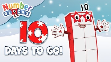 @Numberblocks- Countdown to #Christmas: 10 DAYS! | Learn to Count | Happy Holidays!