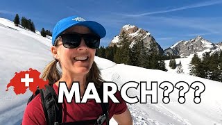 Swiss Winter Hike in March at Ibergeregg