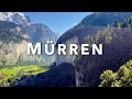 LAUTERBRUNNEN - MURREN Switzerland 🇨🇭 Cable Car Video + Swiss Train Ride Video to Car-free Village