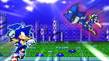 Sonic Vs Metal Sonic || Sticknodes Sprite Animation