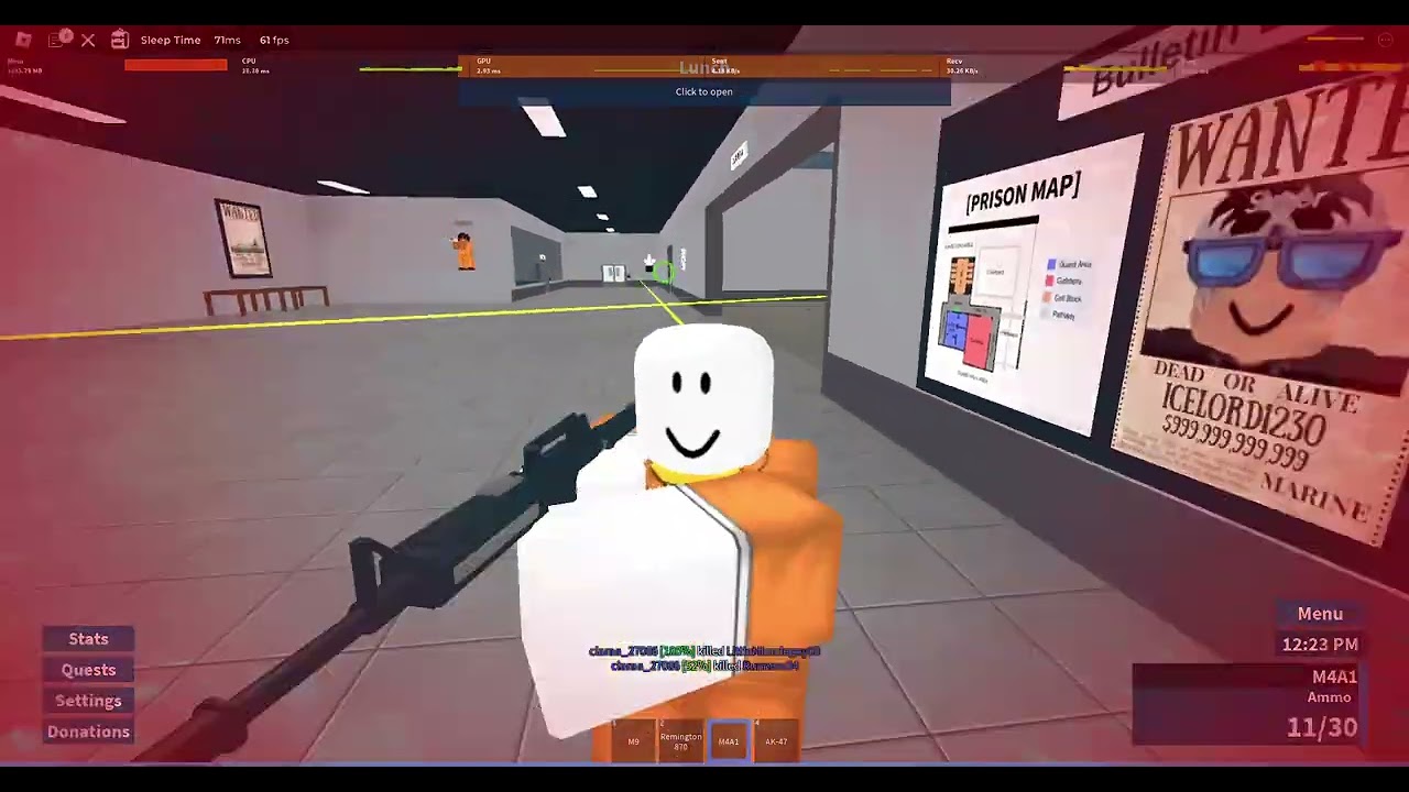 prison life testing gameplay ( Warm up for RCLING )