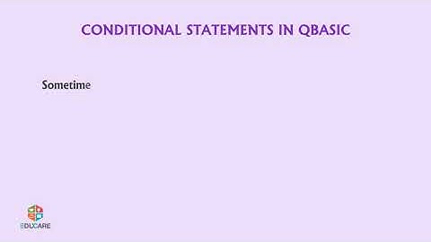 Conditional statement in QBASIC