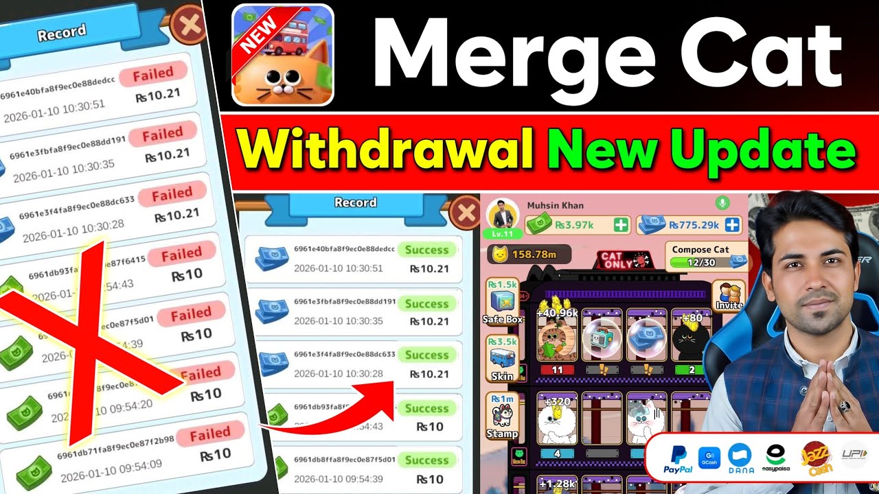 Merge Cats game Withdrawal Real or Fake | New Legit Earning App 2026 Review 