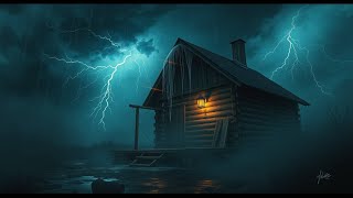 Cozy Night Ambience | Rainstorm and Thunder Echoes for Sleeping