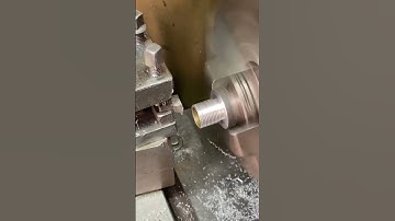 Long Threads in Aluminium Piece #shortvideos #machinary #lathemachine #machienry