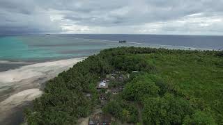 Drone (Aerial) video of Kuttu Island located in Satawan Atoll in the Mortlocks Region, Chuuk State
