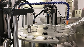 Fully automatic caps wadding machine foam inserting liner tested for Thailand customer