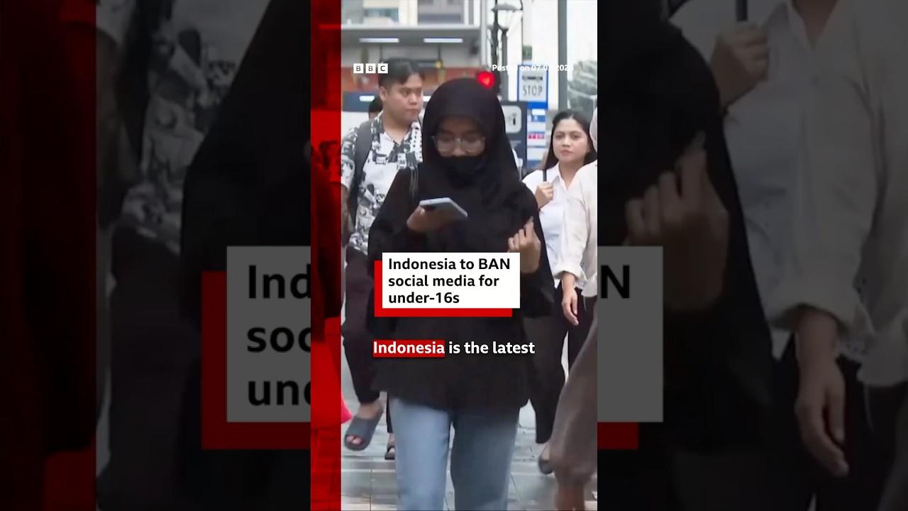 Indonesia to ban social media for under-16s. #Indonesia #SocialMedia #BBCNews