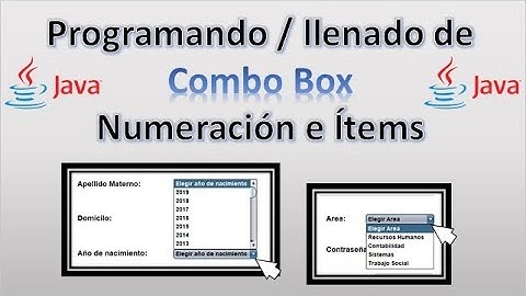 Sistema CRUD / Programando, llenado y numeración en COMBO BOX / JAVA  / Sentencia FOR/Video (5/24)