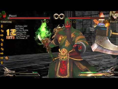Fight of Gods : Guangong 715dmg anywhere 2bars bnb combo