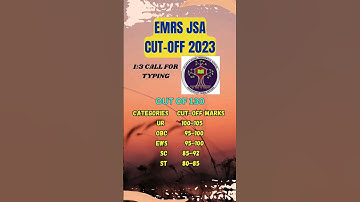 EMRS JSA EXPECTED CUT-OFF MARKS 2023 | EMRS  JUNIOR SECRETARIAT ASSISTANT CUT OFF 2023 #emrs