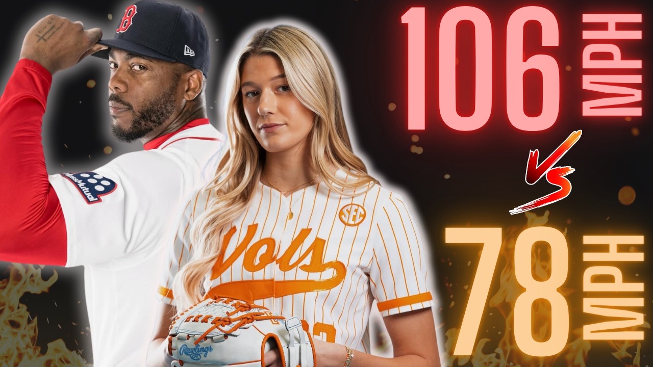 What’s HARDER to Hit? Worlds Fastest Baseball or Softball?!