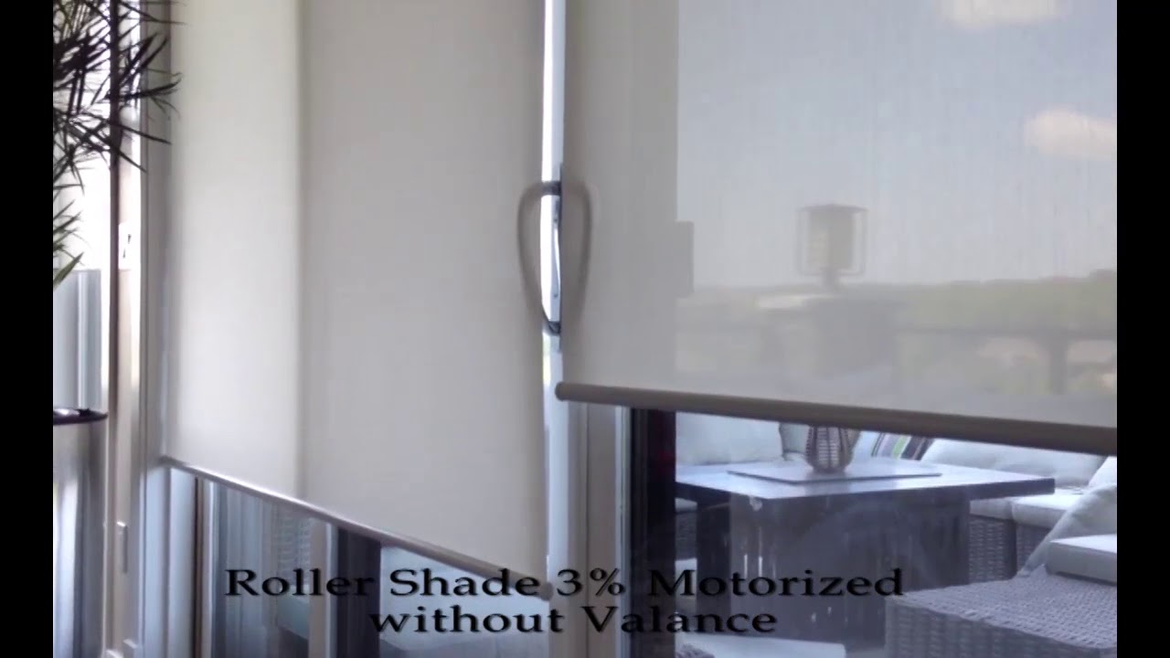 Roller Shade 3 Motorized without Valance YouTube