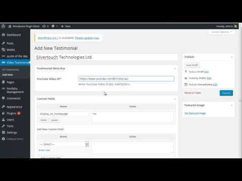 YouTube Testimonials WordPress Plugin for WP Site