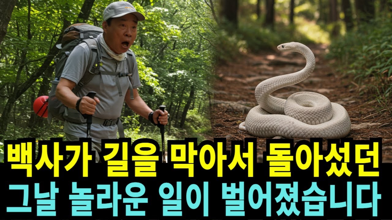 Outline Video 등산하던 할아버지가 백사가 길을 막고 있어 돌아섰던 그날 놀라운 일이 벌어졌습니다