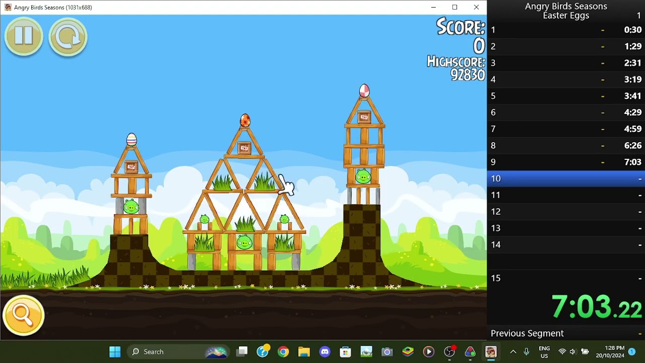Angry Birds Seasons Easter Eggs PC Speedrun 11:31 (FWR)