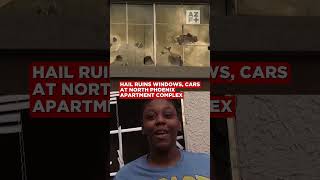 Severe hail shatters windows and damages cars near 19th Ave and Peoria