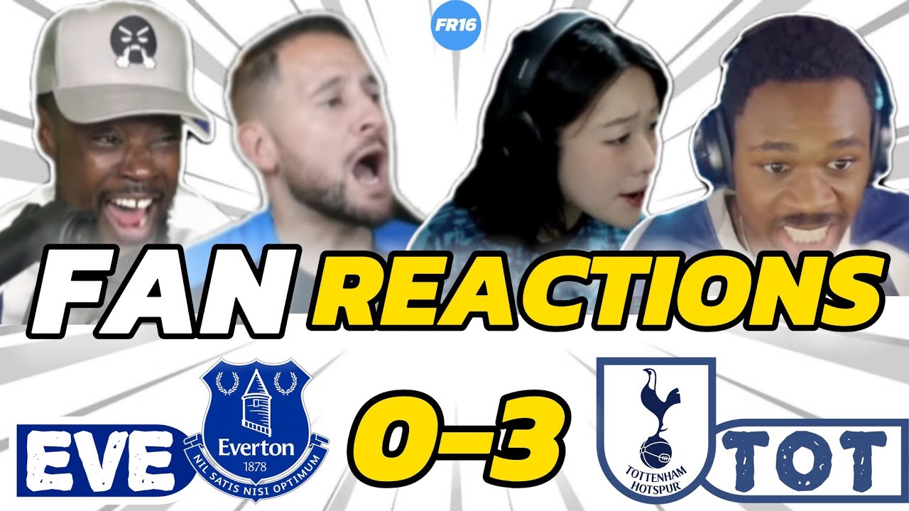 TOTTENHAM FANS REACTION TO EVERTON VS TOTTENHAM 0-3 | PREMIER LEAGUE