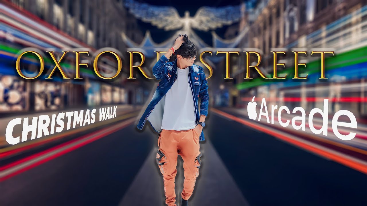 Christmas celebration Oxford Street London UK