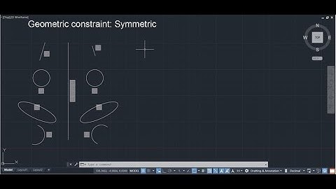 AutoCAD 2021 Tutorial: Geometric constraints (10) Symmetric