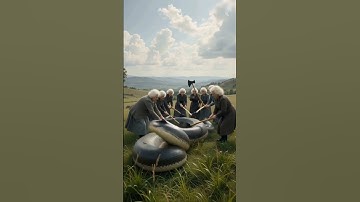 महिलाओं ने विशालकाय साँप को हराया| सांप के पेट से जिंदा बछड़ा बचाया Realistic Rescue Story #shorts