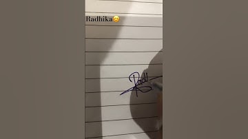 Radhika name signature request done ✅ #shortvideo #shorts