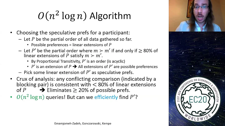 EC'20: The Complexity of Interactively Learning a Stable Matching by Trial and Error