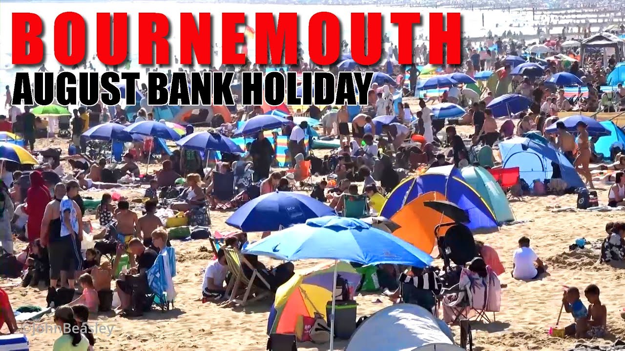 Bournemouth beach August Bank Holiday 2025.